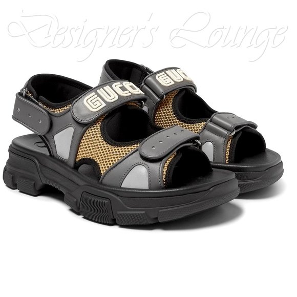 Gucci Other - NEW GUCCI AGURU TREK SEGA Mesh Reflective Sandals